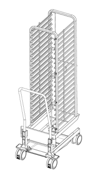 Рама с направляющими 20-1-1, 20 уровней, макс 1,6м RATIONAL 60.21.245